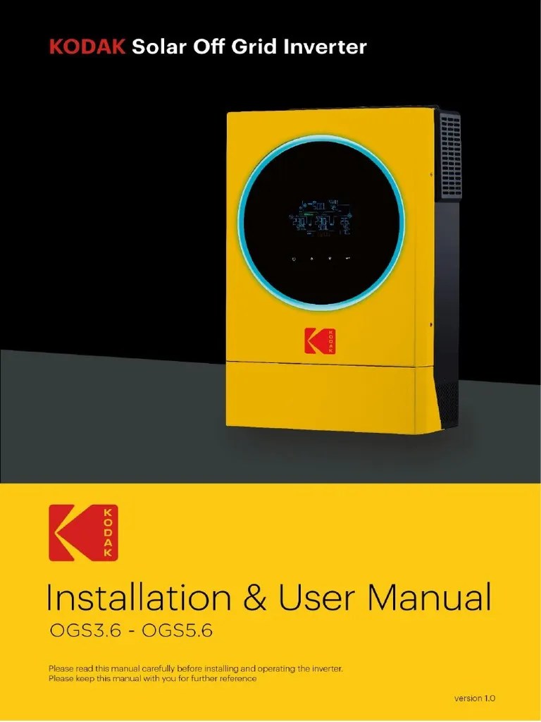 Kodak OGS5.6 Manual PDF Power Inverter Battery Charger