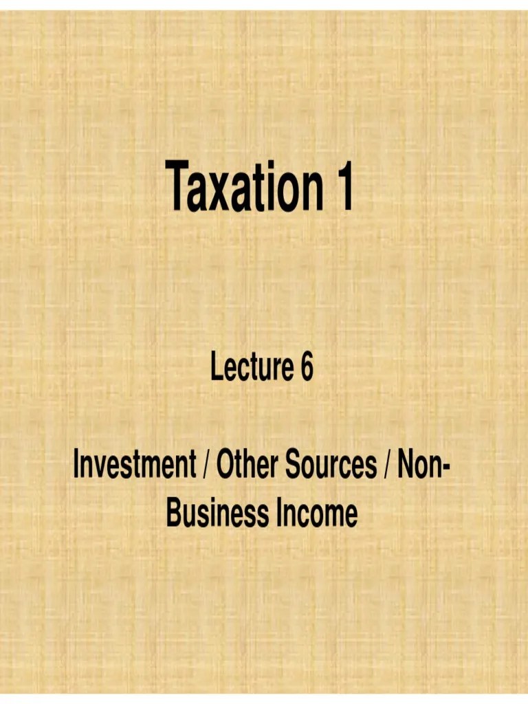 Lecture 6-Investment Income-with answer1.pdf | PDF | Expense | Dividend