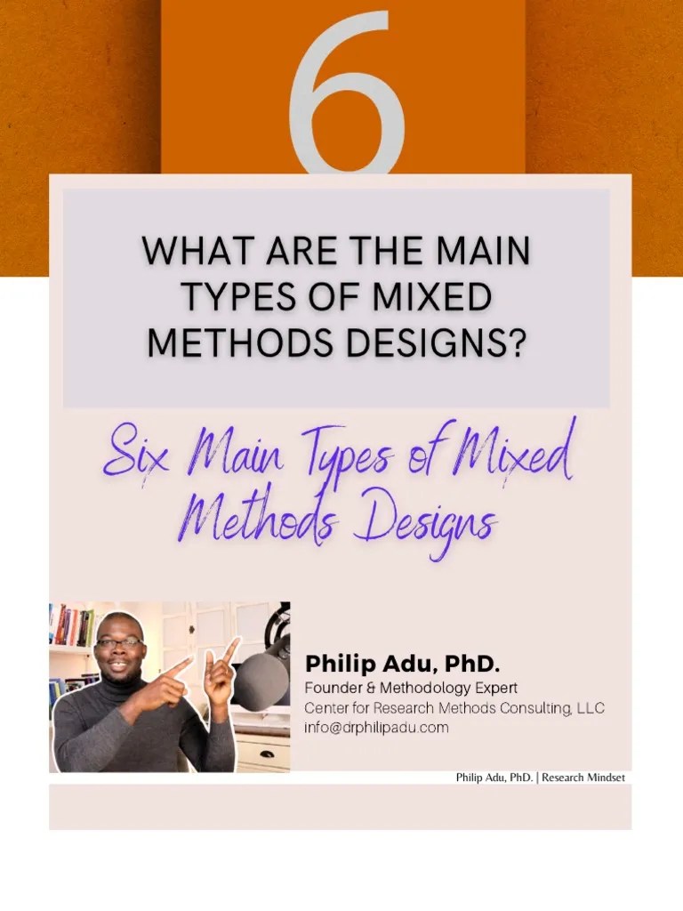 What Are The Main Types of Mixed Methods Designs PDF