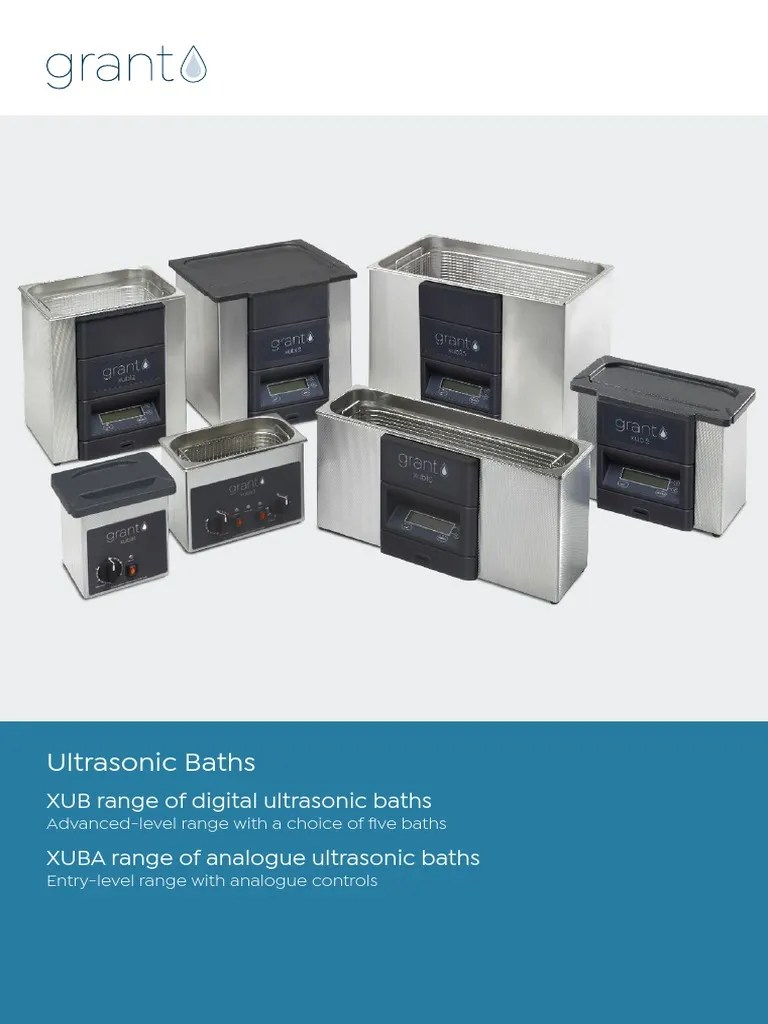 Ultrasonic Baths Overview PDF Ultrasound Physical Sciences