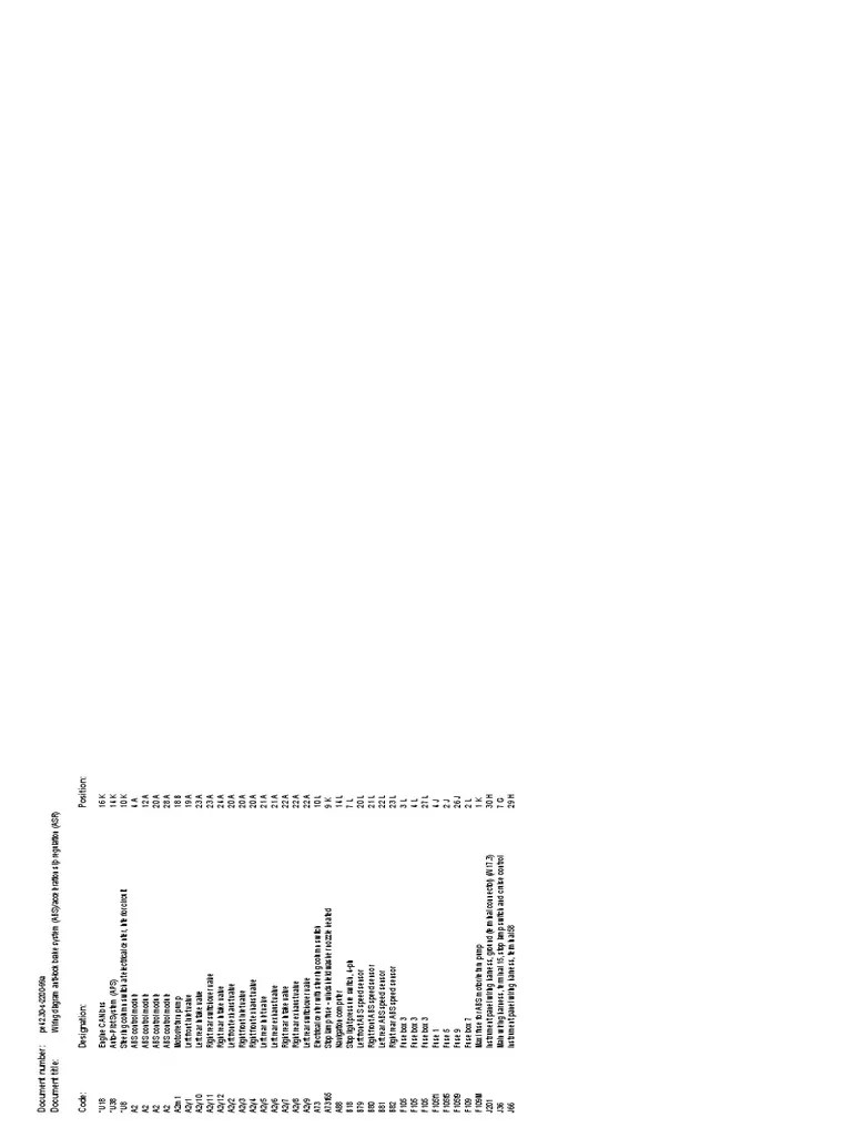 Wiring Diagram AntiLock Brake System (ABS) Acceleration Slip