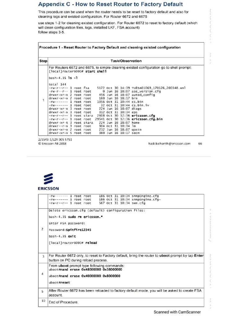 Router Factory Reset | PDF