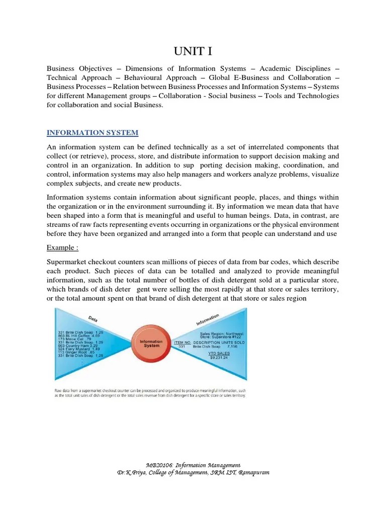 Unit I | PDF | Computer Network | Information System