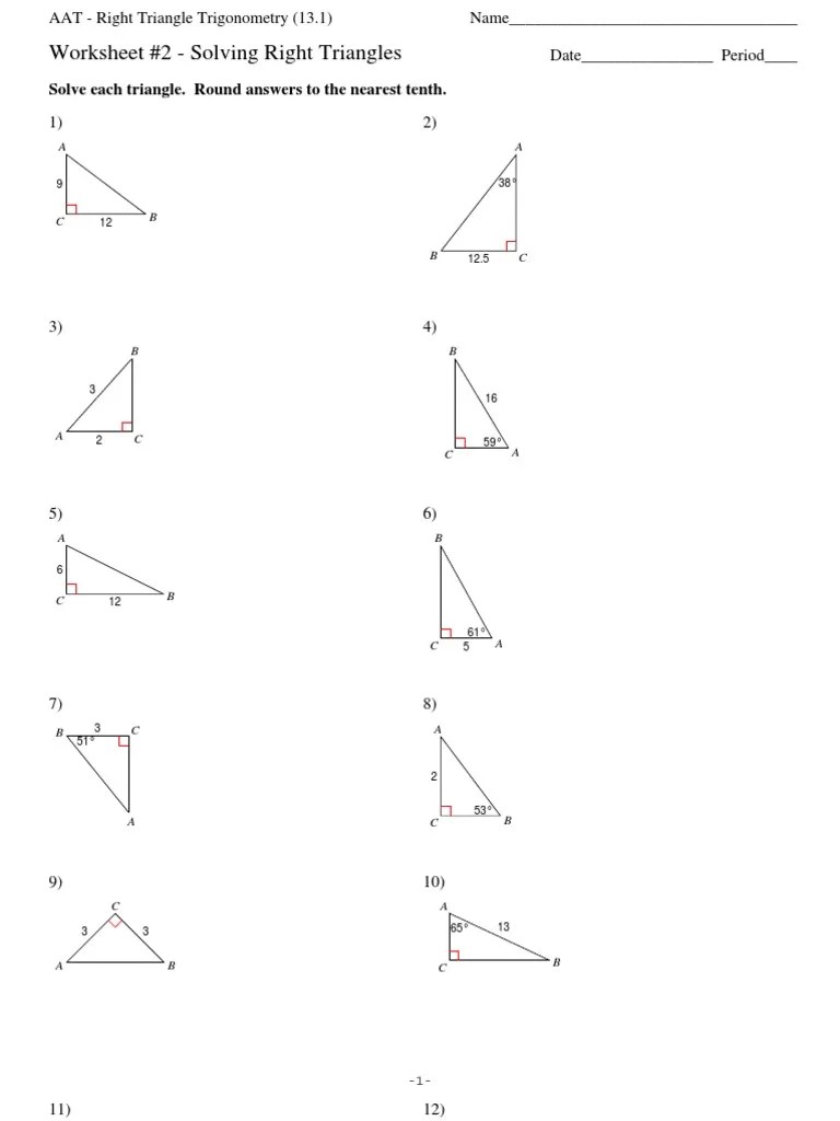 Section 13 1 Right Triangle Trigonometry Solving Right Triangles