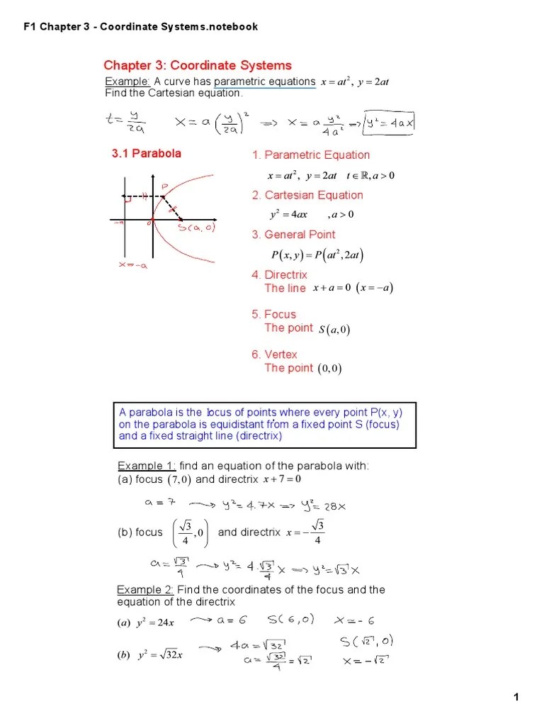 F1 Chapter 3 Coordinate Systems PDF Differential Geometry
