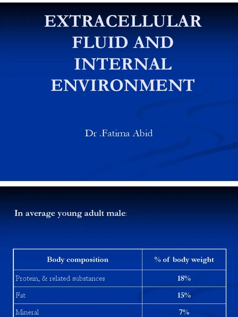 Extracellular Fluid PDF Chemistry Physiology