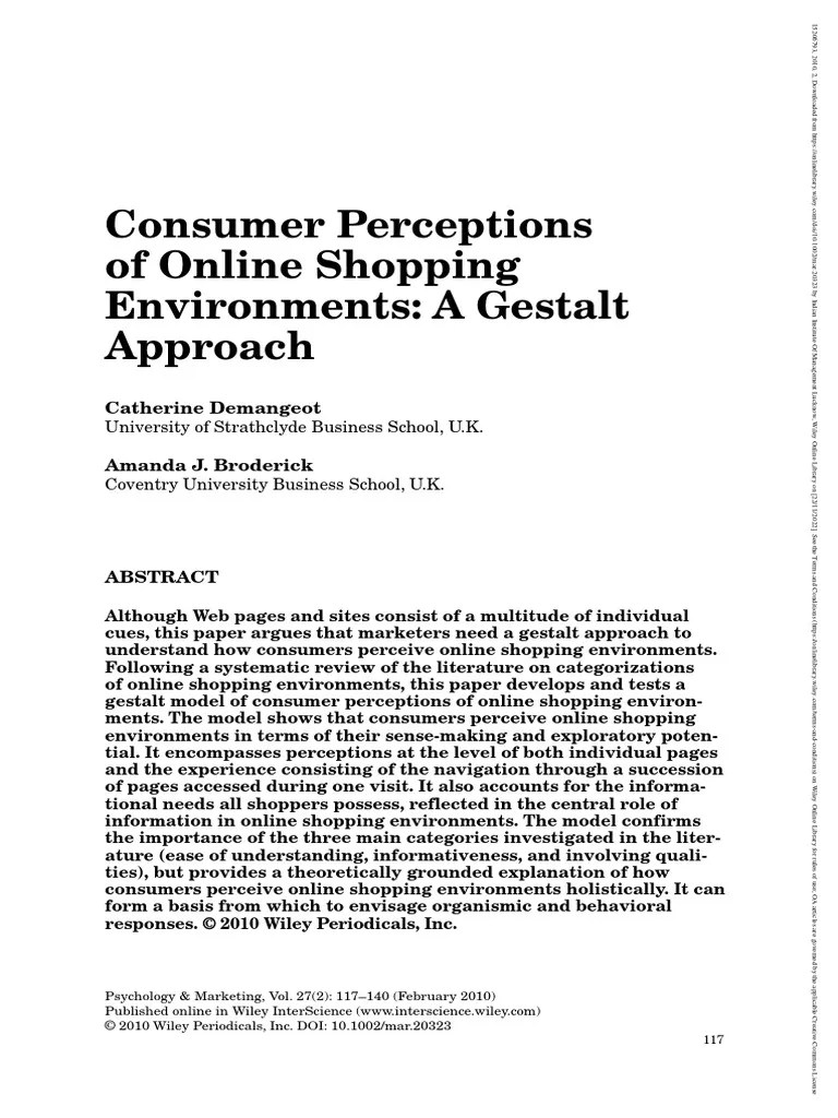 Psychology and Marketing 2010 Demangeot Consumer Perceptions of