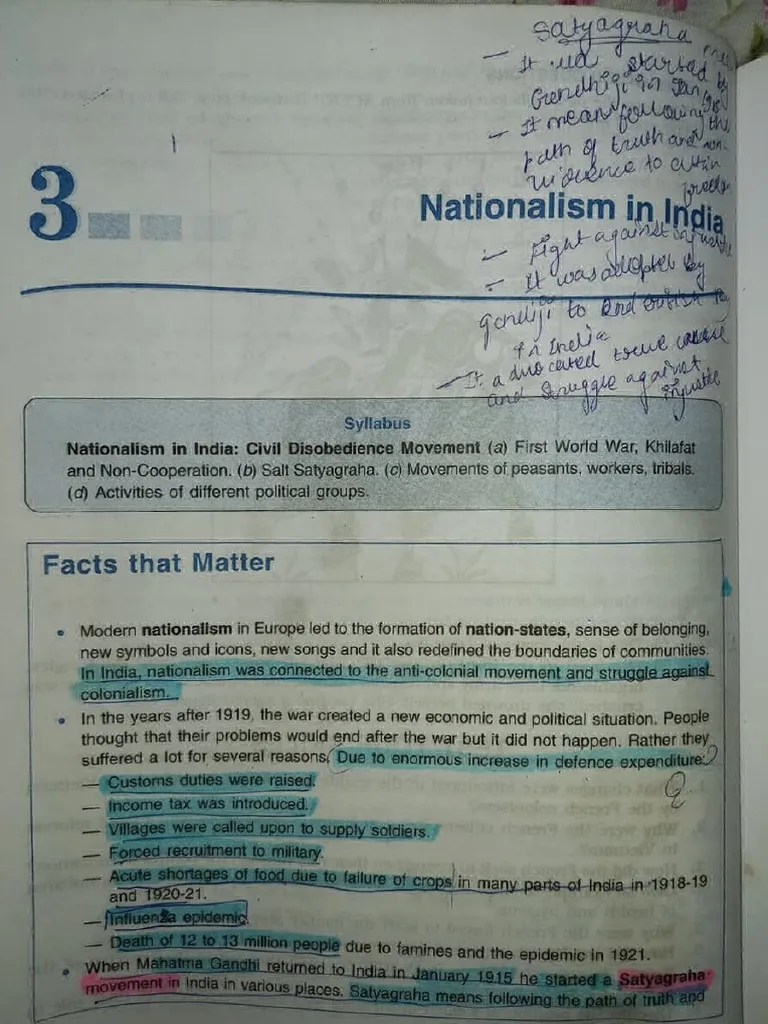 History Class 10th PDF Mahatma Gandhi Politics Of India