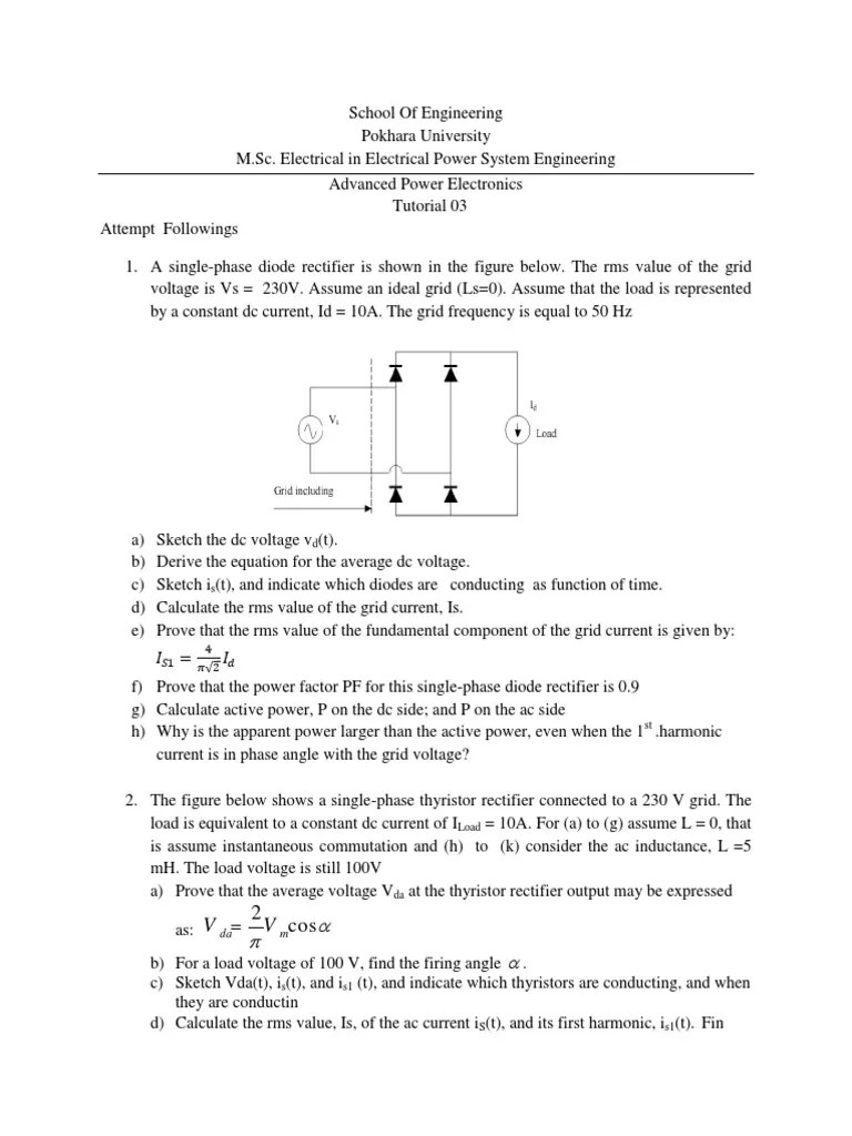 Pe Tutorial 03 PDF Rectifier Alternating Current