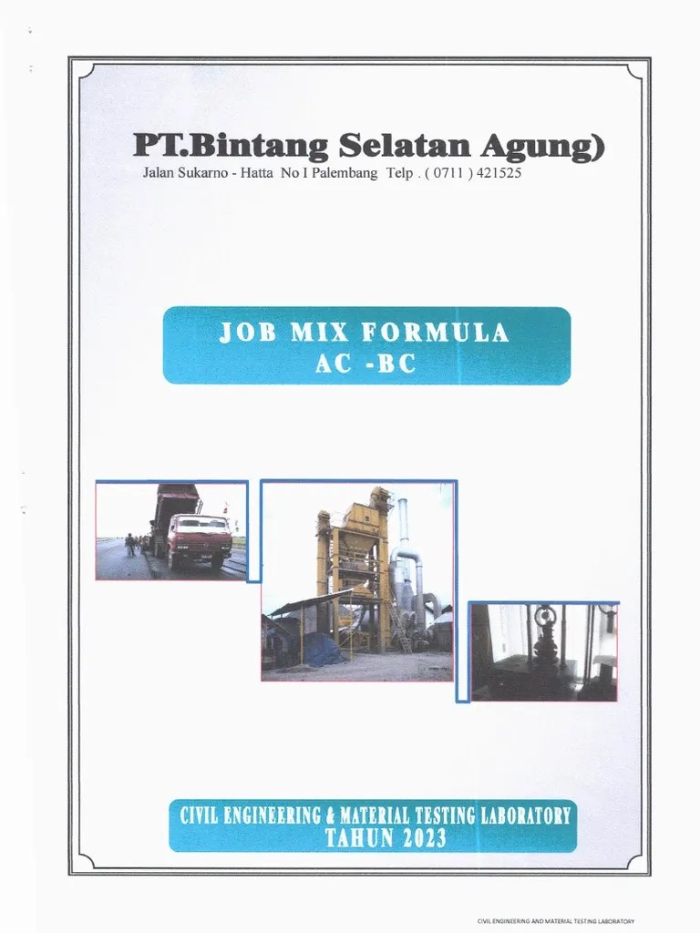 Job Mix Formula ACBC PDF