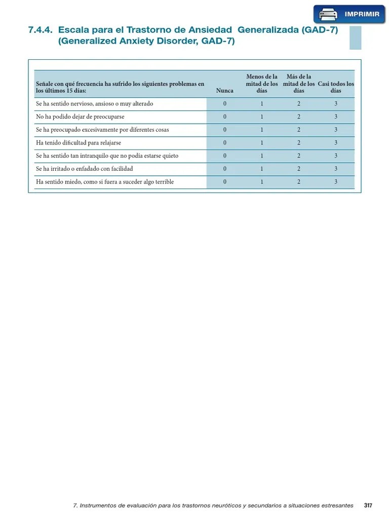 Gad 7 PDF Crecimiento personal y profesional Estilo de vida