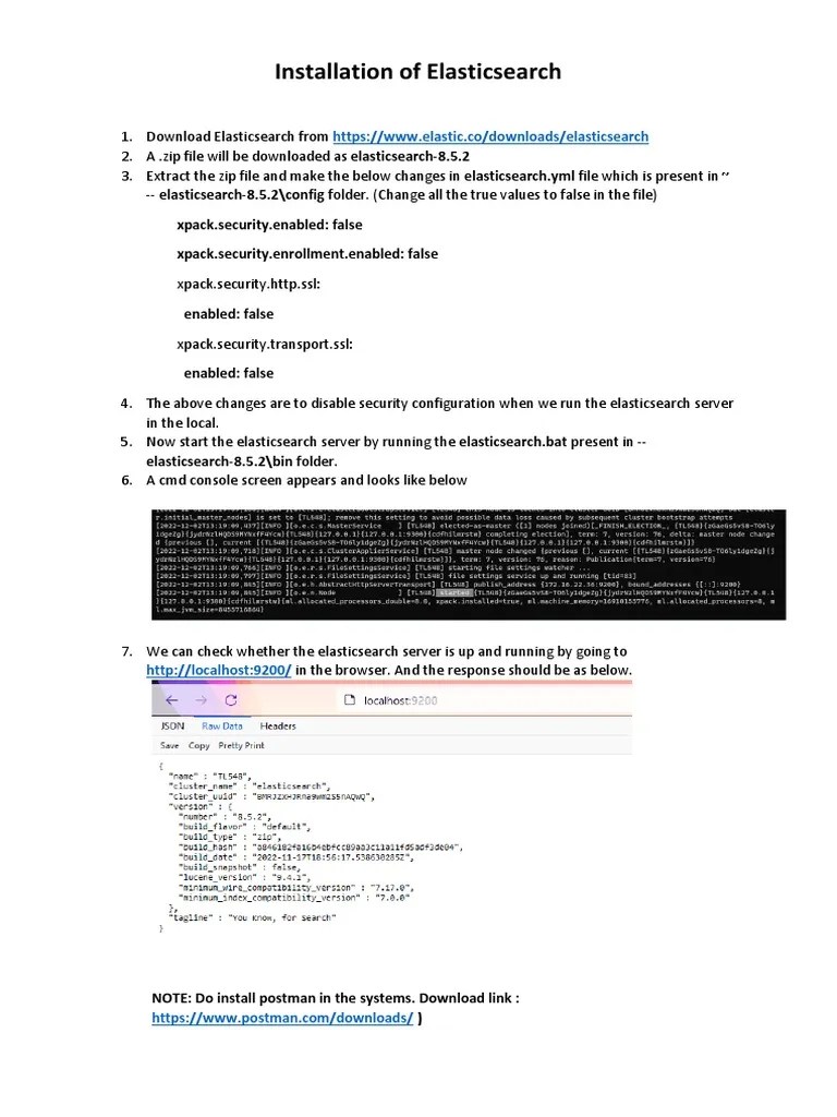 Installation of Elasticsearch PDF