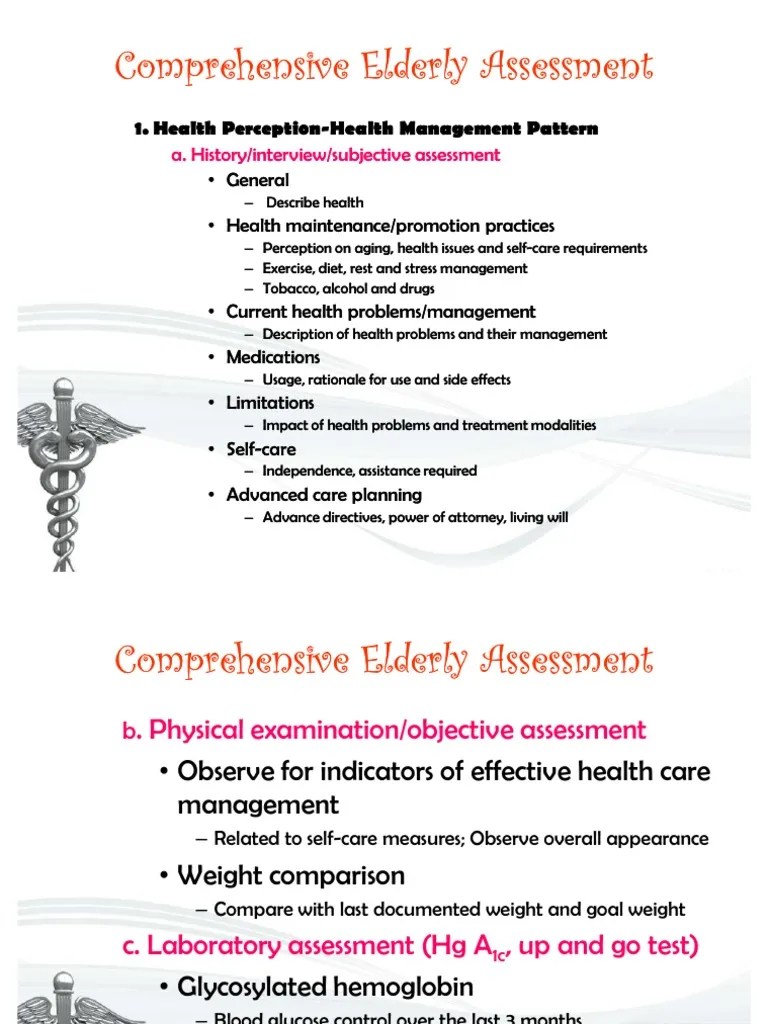 Comprehensive Elderly Assessment PDF Urinary Incontinence
