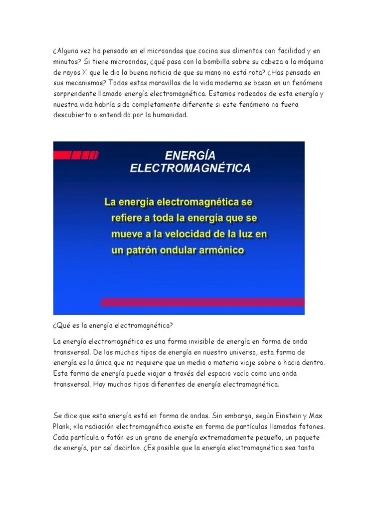 ENERGÍA ELECTROMAG 2 PDF Radiación electromagnética Generador
