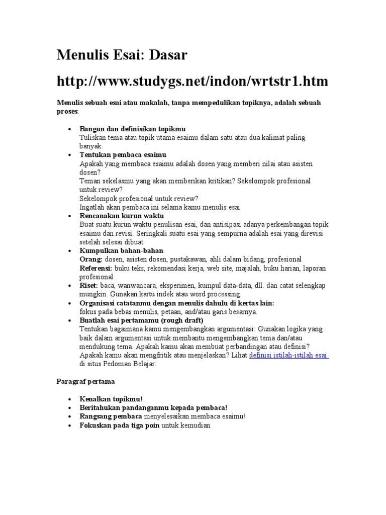 Menulis Esai | PDF