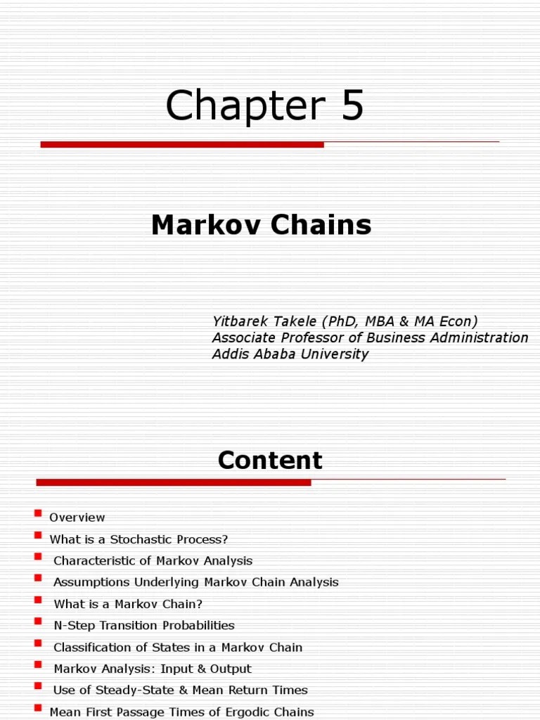 Understanding Markov Chains An Analysis of Transition Probabilities