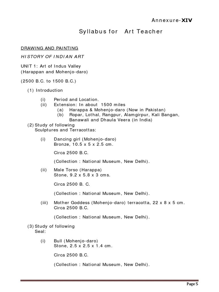 Art Teacher Syllabus PDF