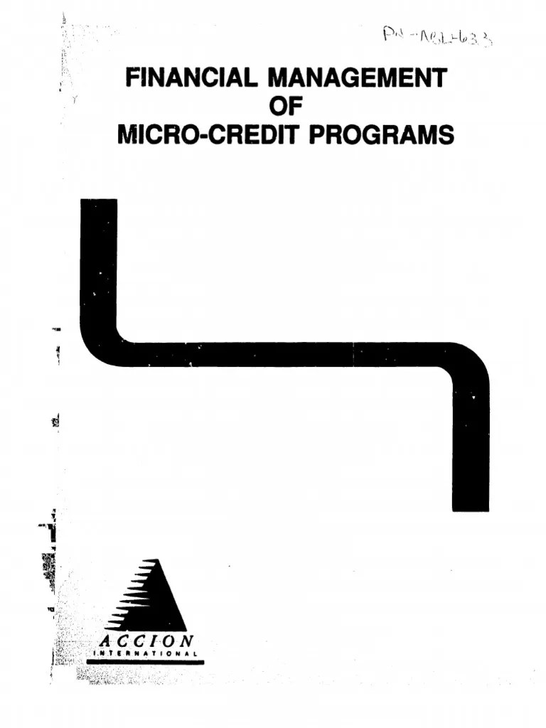 Financial Management OF MicroCredit Programs PDF Interest