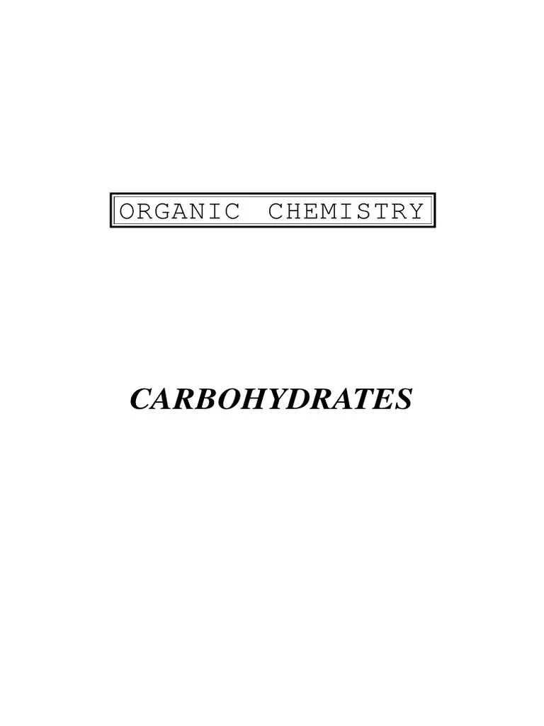 Carbohydrates PDF Carbohydrates Glucose