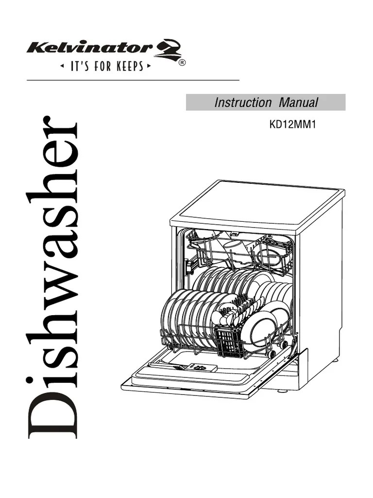 Kelvinator KD12MM1 Dishwasher PDF Dishwasher Ac Power Plugs And