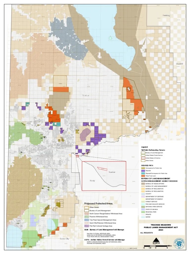Truckee Meadows Public Lands Management Map 2023 PDF Bureau Of Land