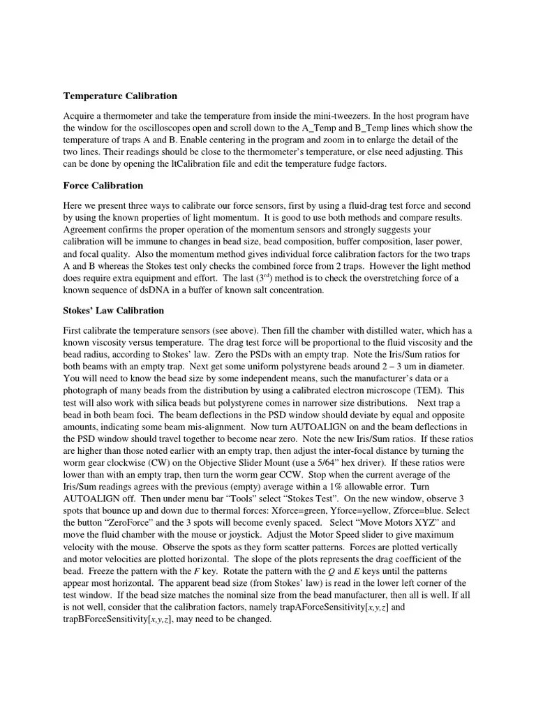 How To Calibrate PDF Aperture Optics
