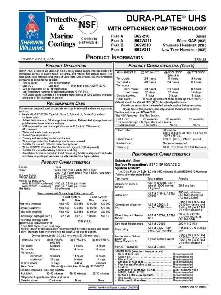 TdsDuraplate Uhs PDF Concrete Epoxy