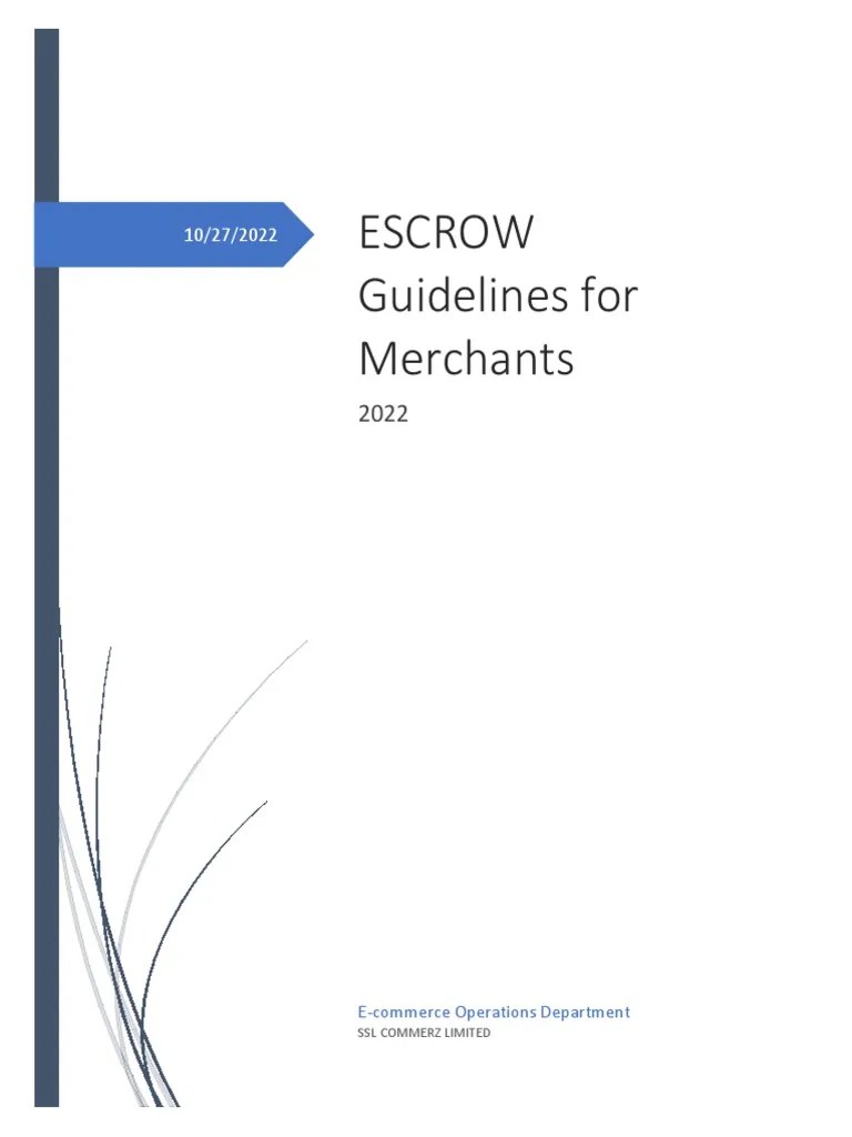 Escrow Guidelines StepByStep V.1.3 PDF Login User