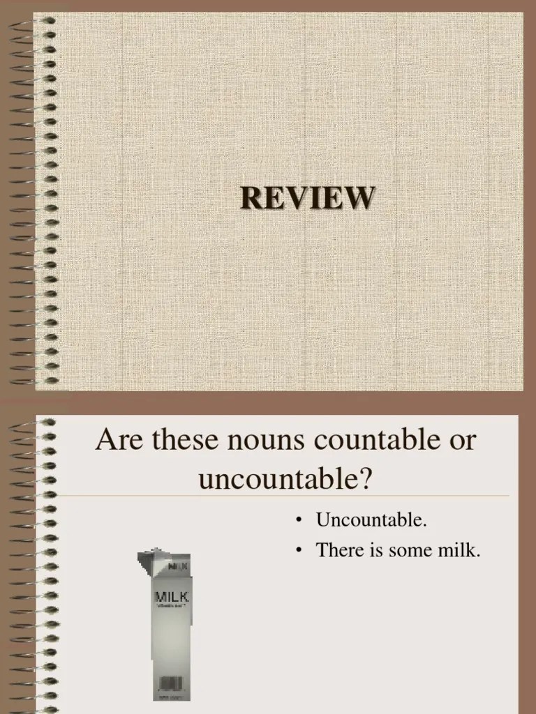 Classification of Countable and Uncountable Nouns PDF Waiting Staff