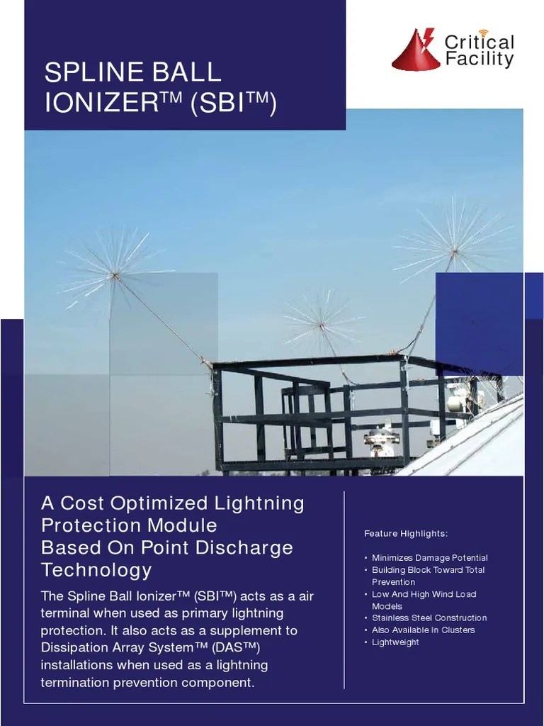 Spline Ball Ionizer (Sbi) Critical Facility PDF Manufactured