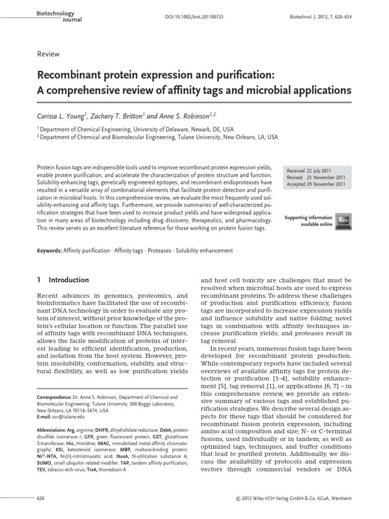 Young 2012 Protein Expression and PDF Protein