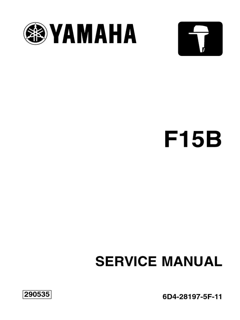 Yamaha F15B Service Manual (En) | PDF | Motor Oil | Piston