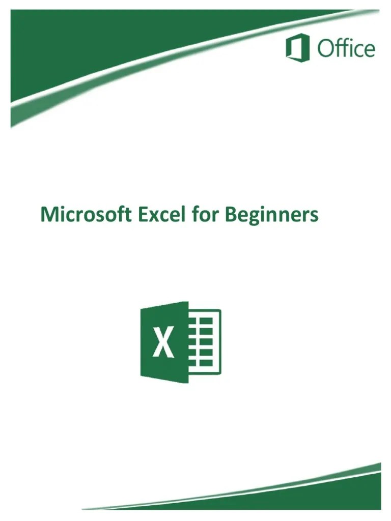 Beginners Guide Excel PDF Microsoft Excel Worksheet