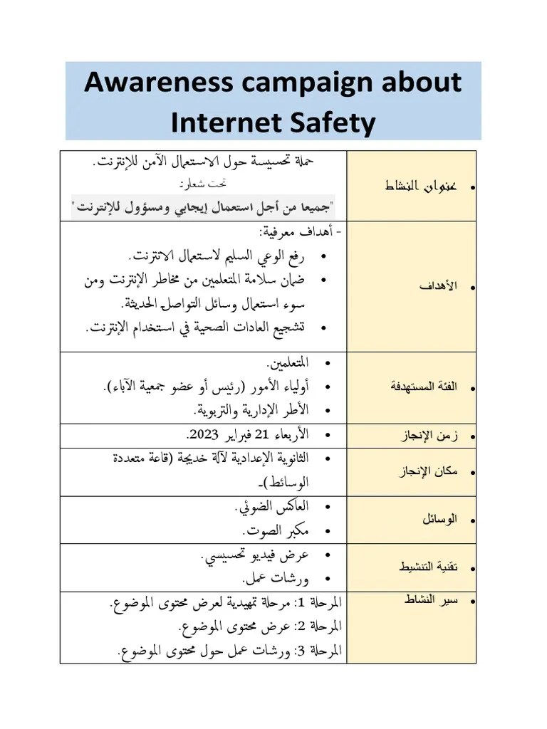 Awareness Campaign About Safety PDF