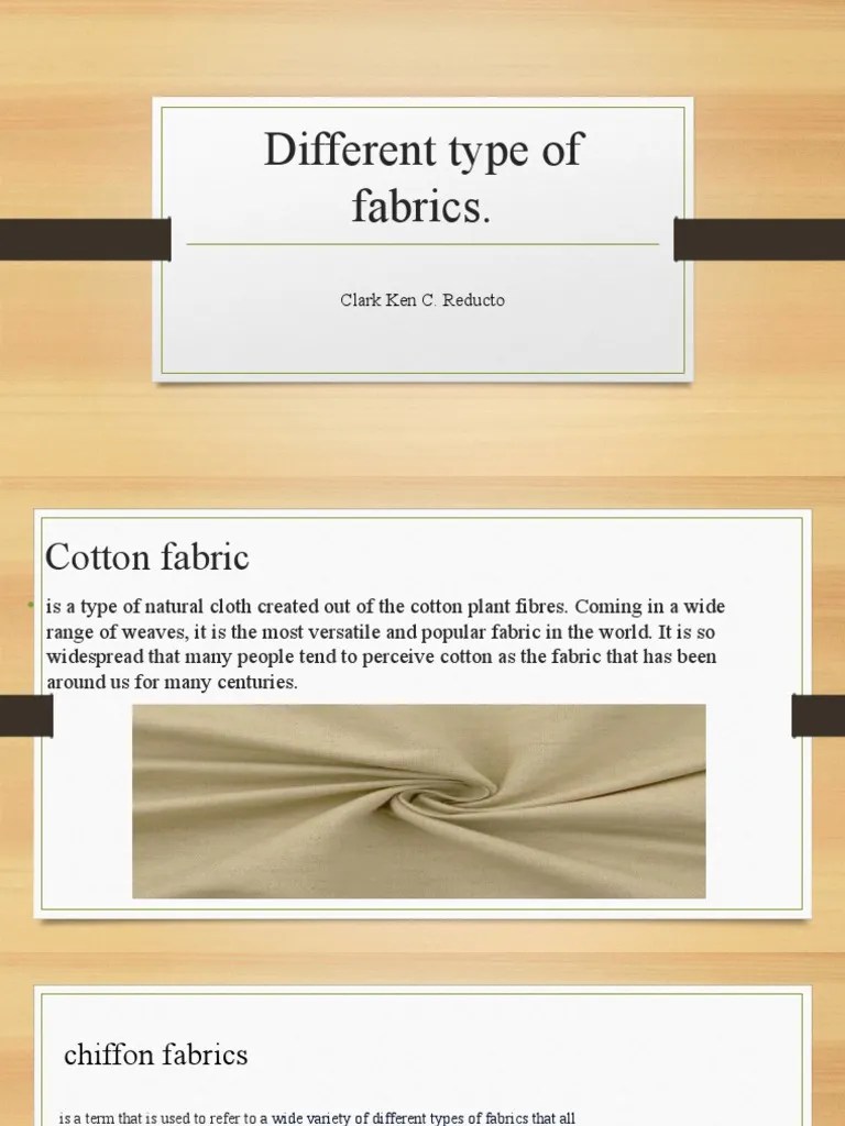 Different Type of Fabrics PDF