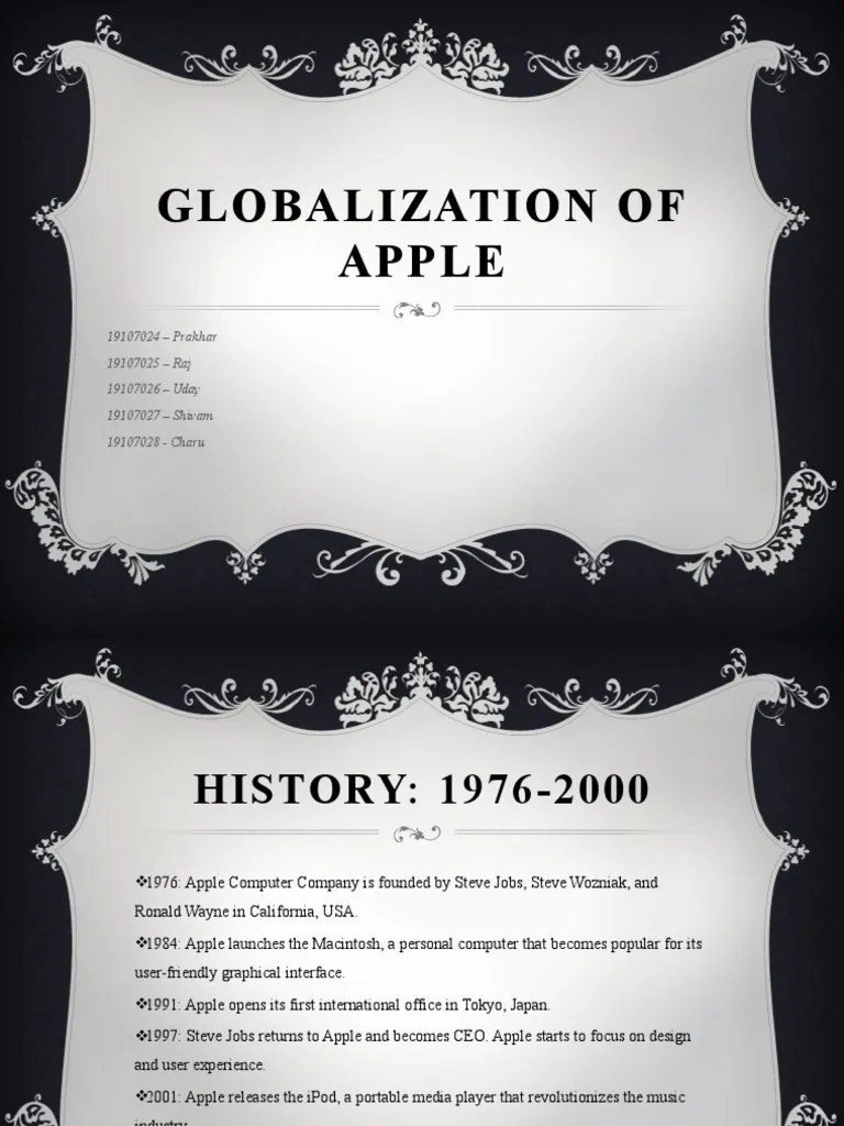 Globalization of Apple PDF Apple Inc. Supply Chain