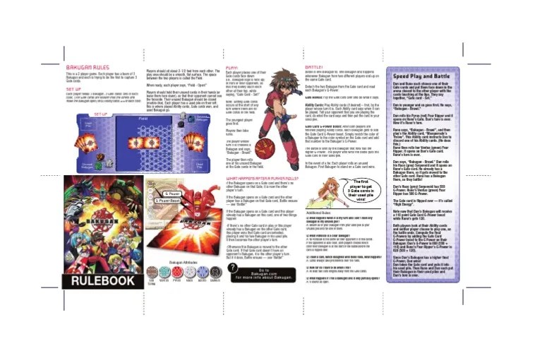 Bakugan Rules | PDF | Gaming | Card Games