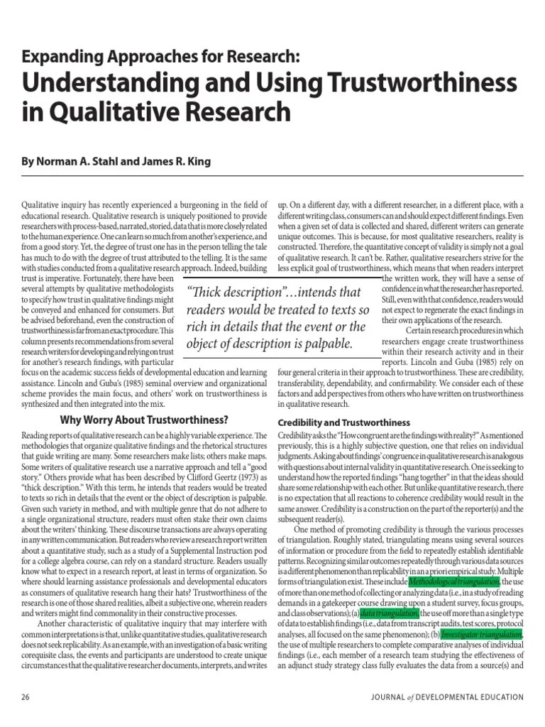 Validity and Reliability in Qualitative Research PDF Qualitative Research Credibility