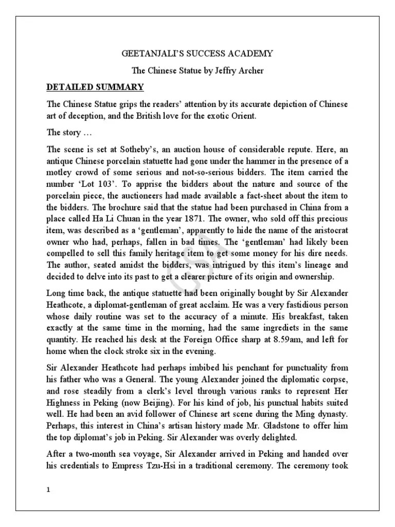 The Chinese statueSUMMARY PDF Beijing