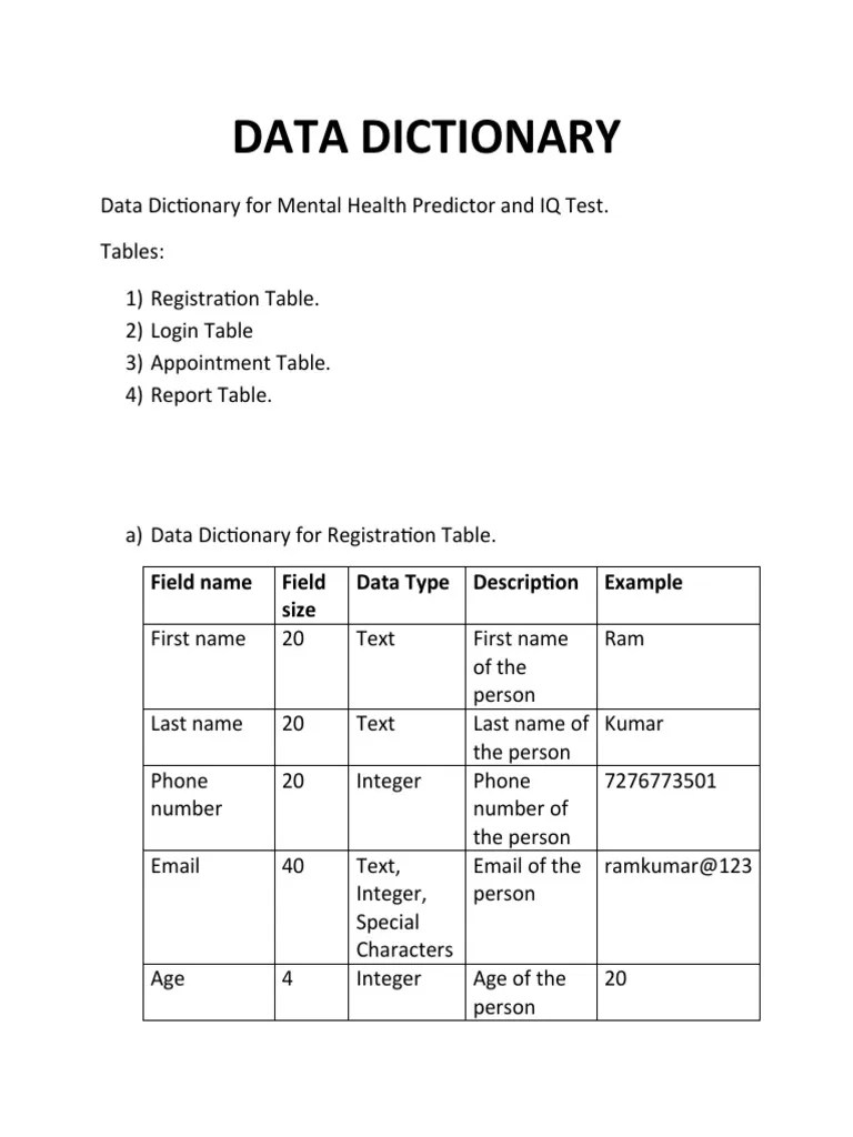 Data Dictionary PDF Password Computing