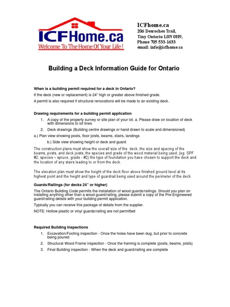 Deck Building Code PDF