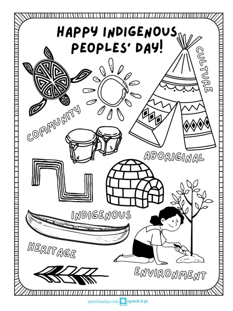 Indigenous Peoples' Day Worksheet PDF