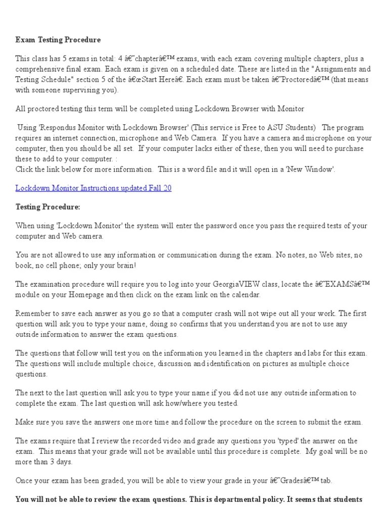 Testing Procedure PDF