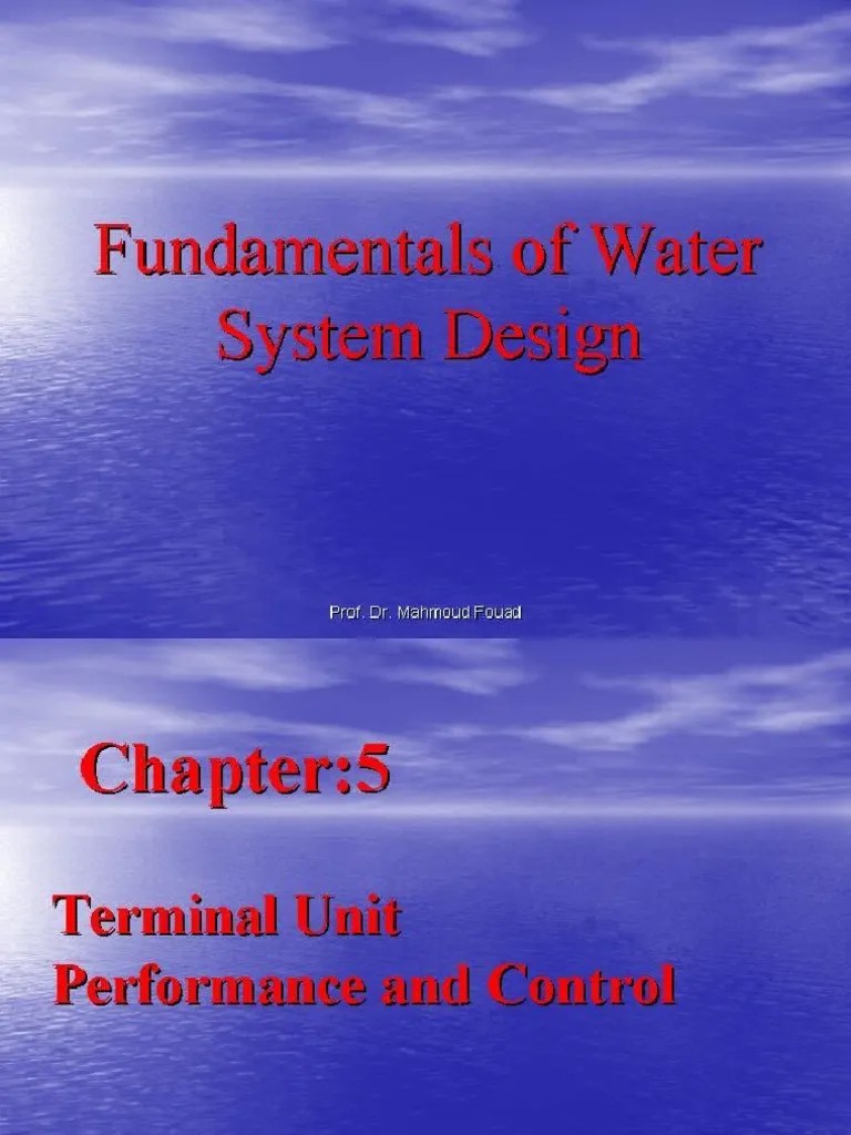 5Fundamentals of Water System Design Chapter 5 PDF