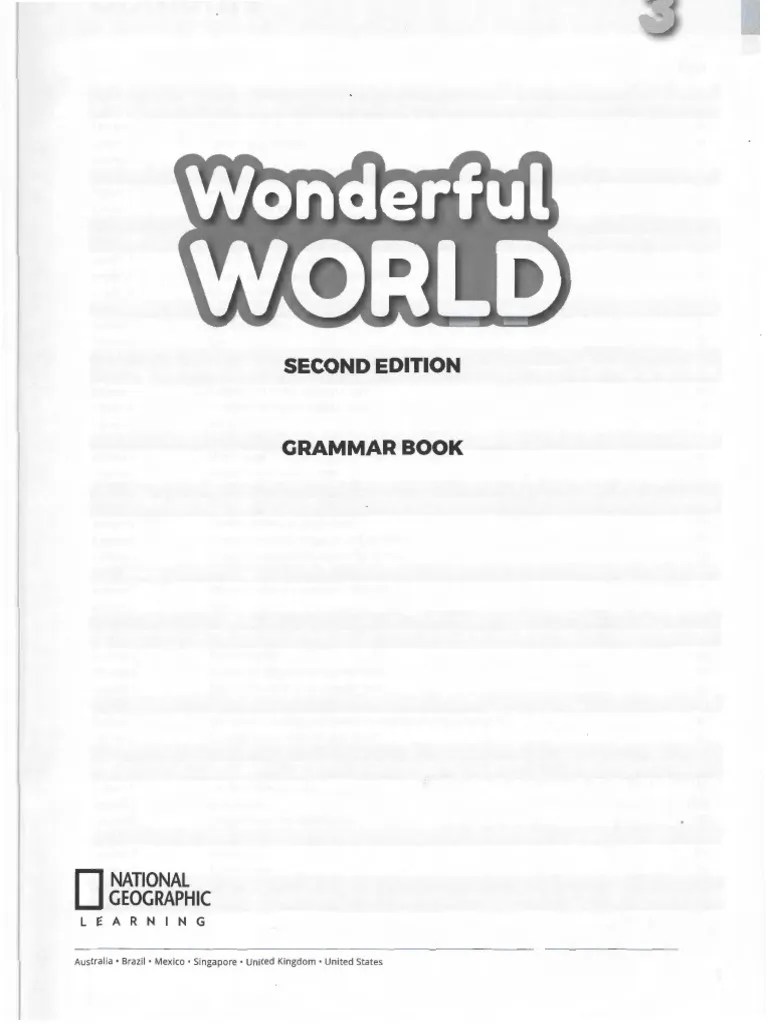 Wonderful World Book PDF Plural Grammatical Number
