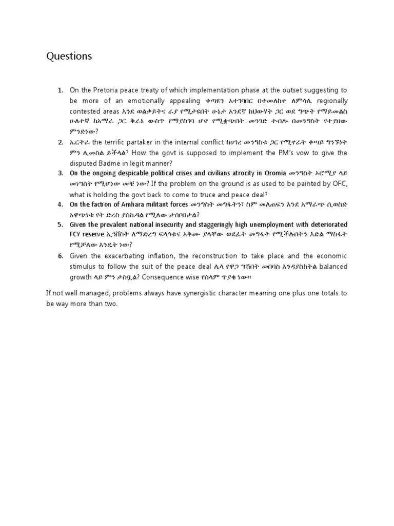 On The Peace Agreement PDF