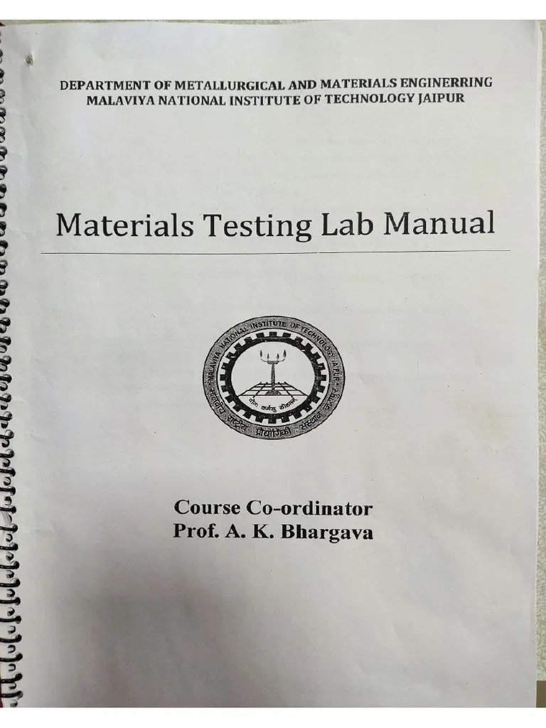 Material Testing Lab Manual PDF