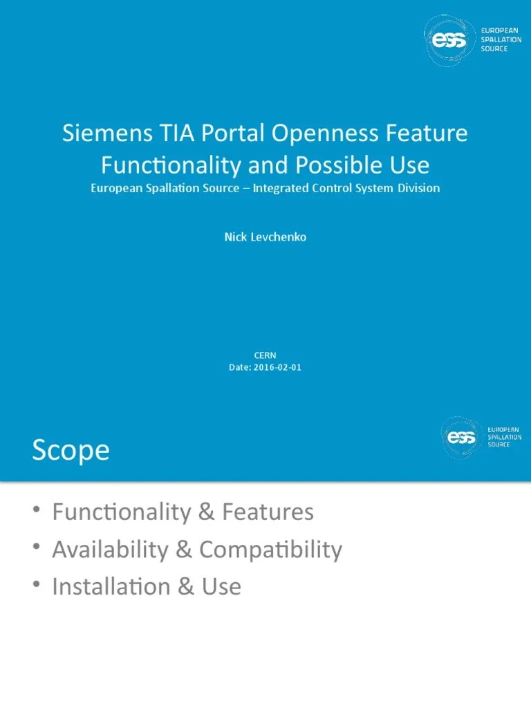 Siemens TIA Portal Openness Feature N.Levchenko | PDF | Programmable