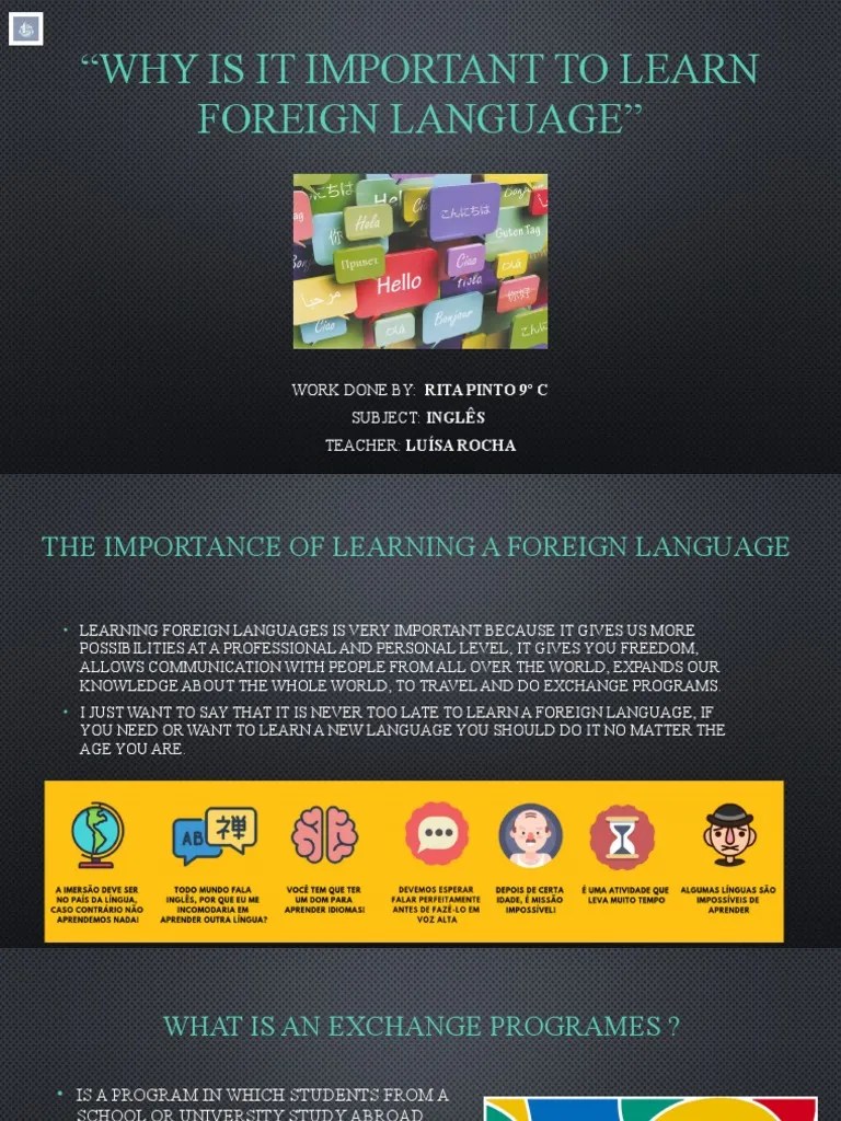 Why Is It Important To Learn Foreign Languages PDF