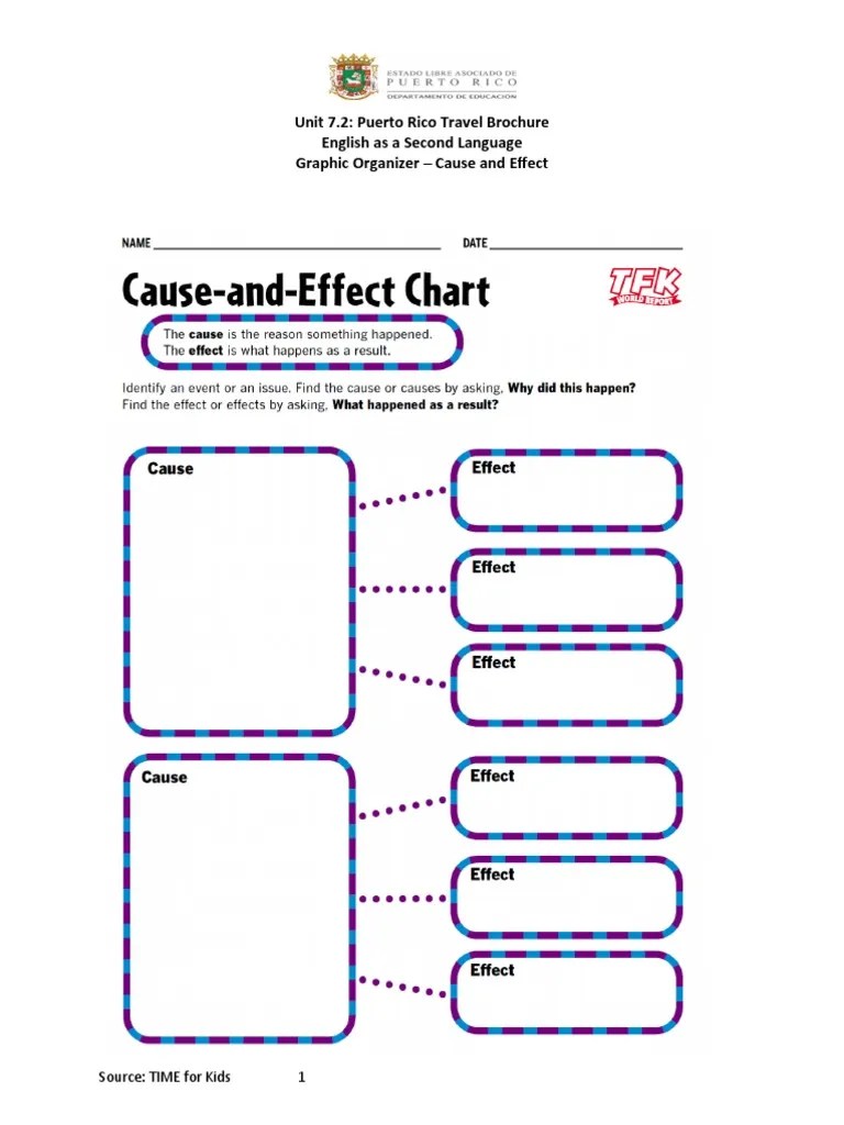 7.2 Graphic Organizer - Cause and Effect | PDF